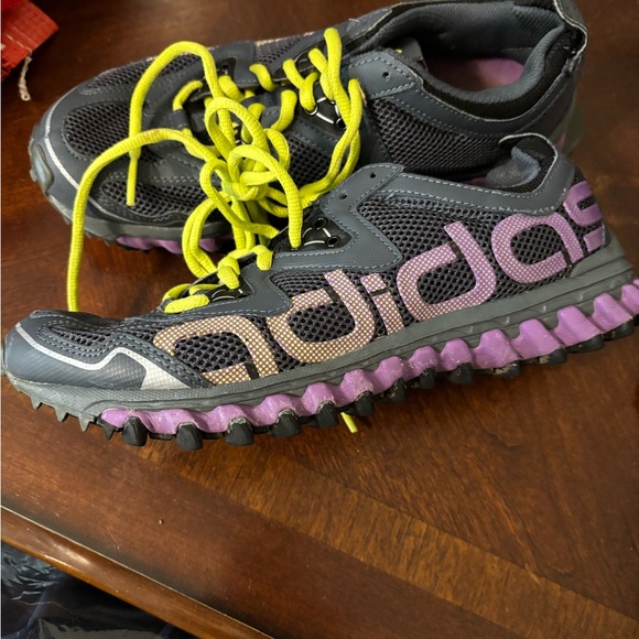 Adidas Women's Black and Purple Trail Shoes - Picture 2 of 8